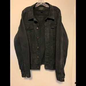 Men’s Denim Jacket Black Large Stretch